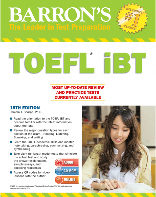 خرید Barrons TOEFL iBT 15th+DVD
