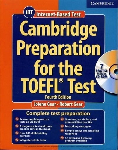 خرید کتاب زبان تافل کمبريج Cambridge Preparation for the TOEFL Test (IBT) 4th+2CD