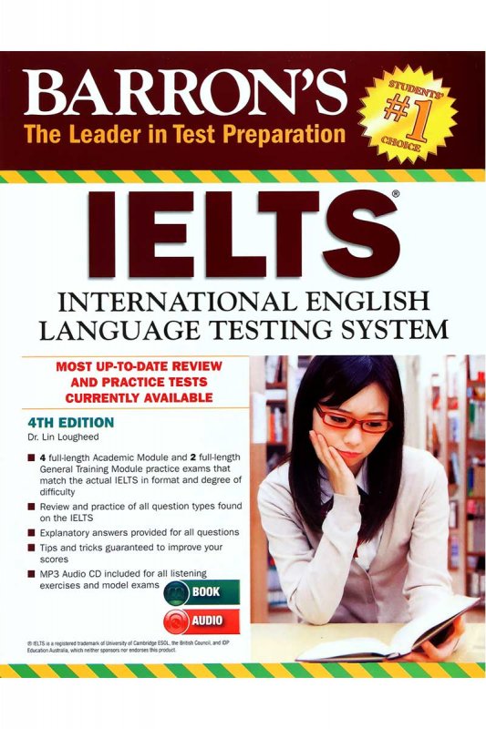 خرید Barrons Ielts :International English Language Testing System 4th+CD