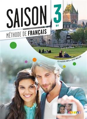 خرید کتاب زبان فرانسه سزون Saison niveau 3 B1 - livre de l'eleve + cahier + dvd