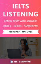 خرید کتاب آیلتس لیسنینگ اکچوال تست IELTS Listening Actual Tests and Answers (February– May 2021) + Audio