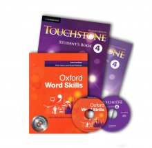 خرید پک تاچ استون 4 و ورد اسکیلز Touchstone 4 + Oxford Word Skills Intermediate