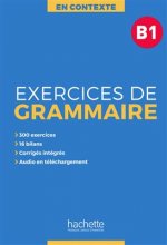 خرید کتاب زبان فرانسه En Contexte : Exercices de grammaire B1 + CD + corrigés رنگی