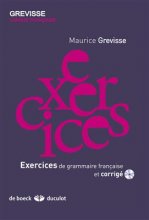 خرید کتاب زبان فرانسه Exercices de grammaire francaise et corrigé - grevisse سیاه سفید