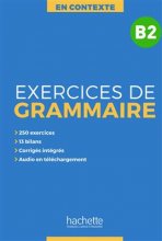 خرید کتاب زبان فرانسه En Contexte : Exercices de grammaire B2 + CD + corrigés سیاه سفید
