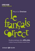 خرید کتاب زبان فرانسه Le francais correct - Guide pratique des difficultes - Grevisse رنگی