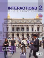 خرید کتاب زبان فرانسه Interactions 2 Niveau A1 2 Livre de leleve + DVD Rom
