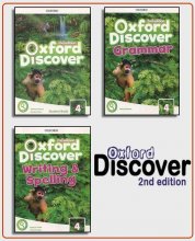 خرید Oxford discover 4 + grammar + Writing and Spelling + CD پک کامل اکسفورد دیسکاوری 4